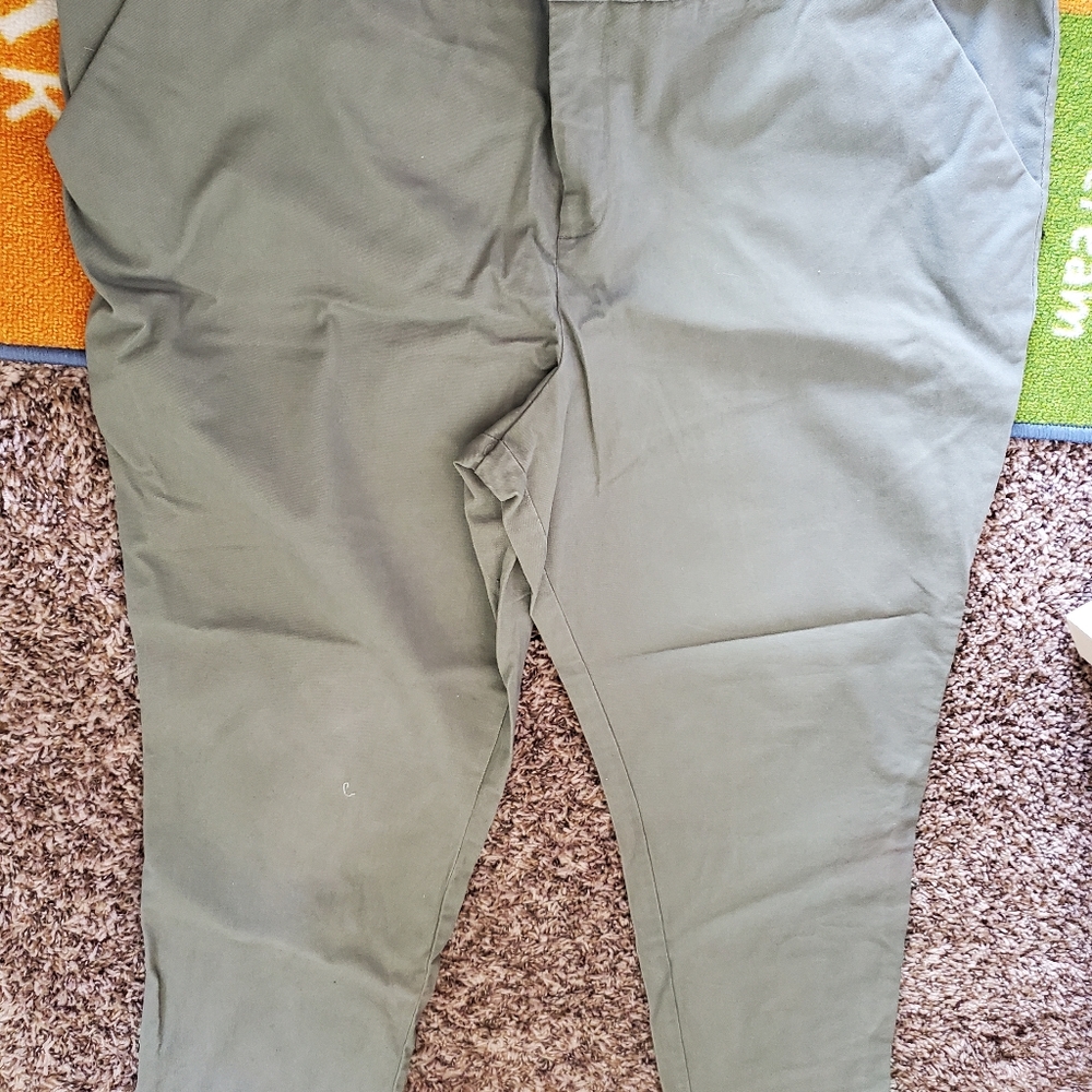 Sage green pants almost new worn once.